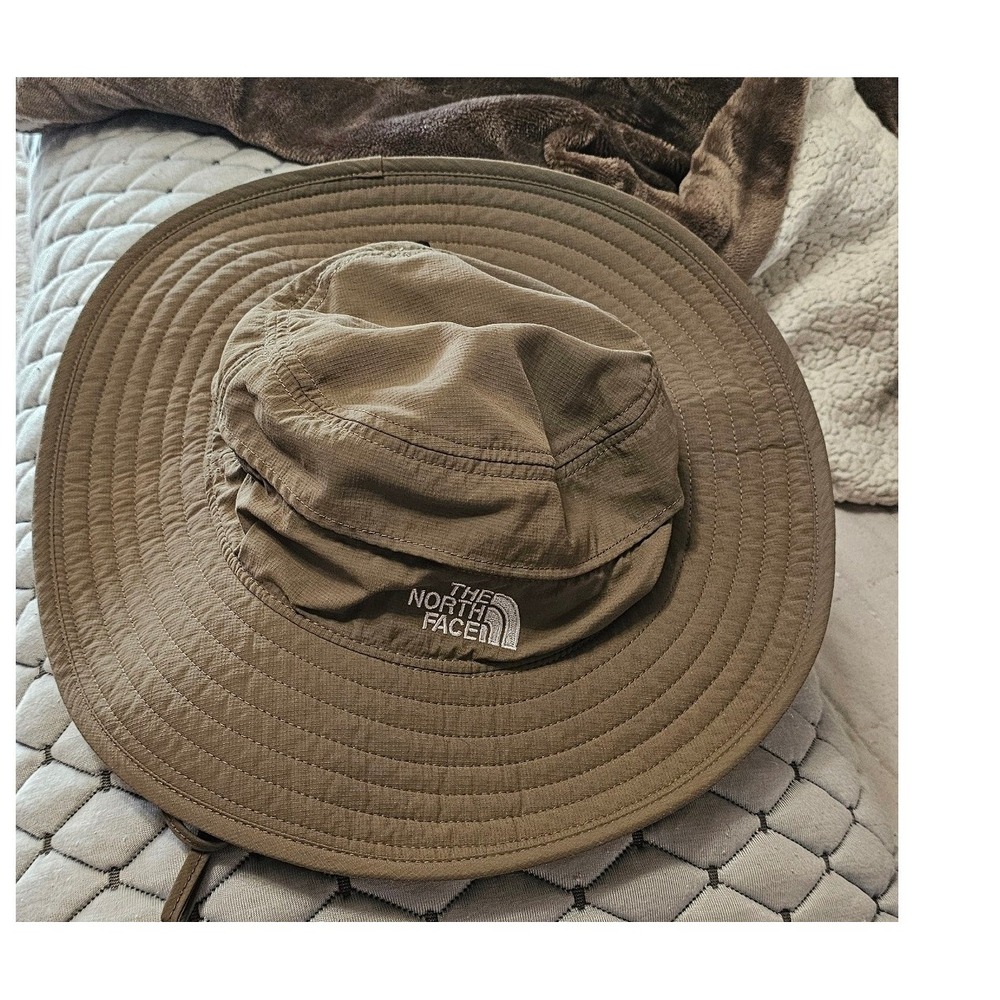 The North Face Horizon Brimmer Hat Taupe Brown Unisex Wide Brim Sun Hiking Hat